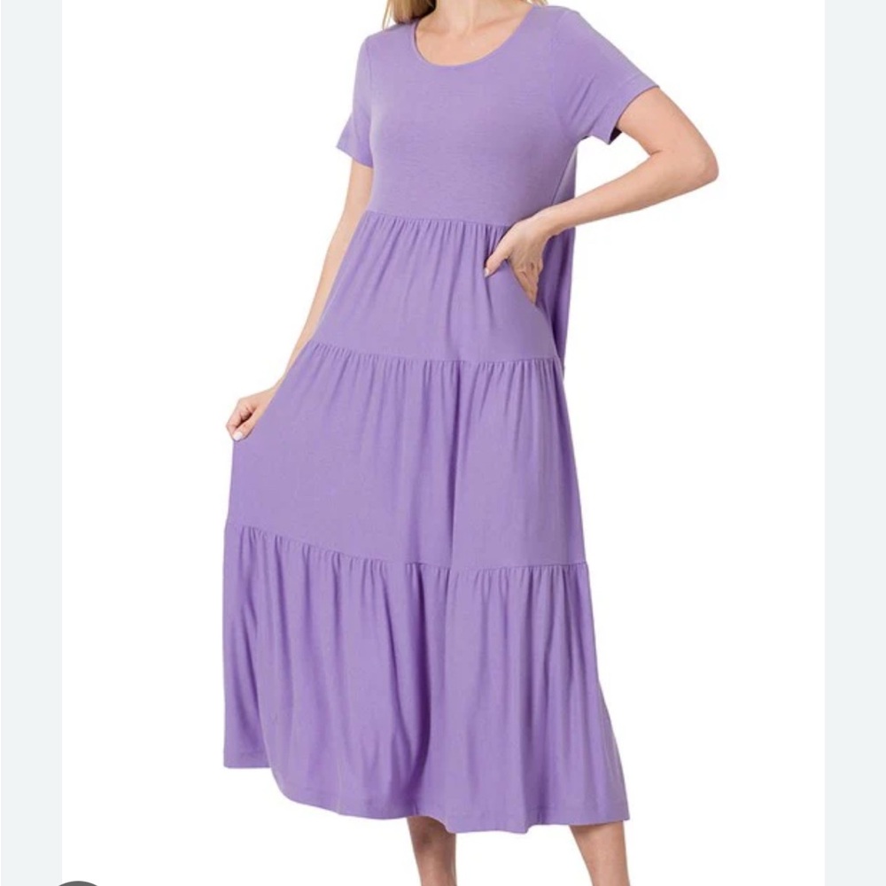 Lilac Tiered Maxi